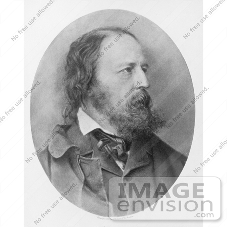 #10954 Picture of Alfred Tennyson in Profile by JVPD