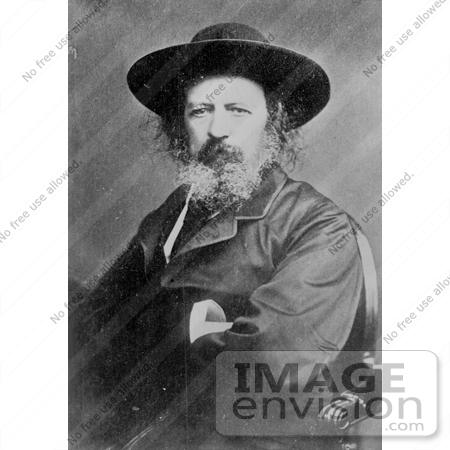 #10956 Picture of Alfred Tennyson in a Hat by JVPD