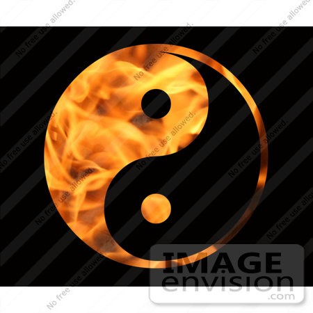 #10968 Picture of a Flaming Yin Yang by Jamie Voetsch