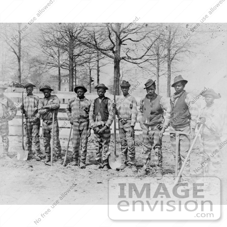 #11009 Picture of African American Convicts on a Chain Gang by JVPD