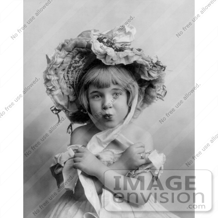 #11027 Picture of a Little Girl in a Bonnet by JVPD