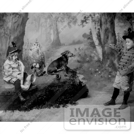 #11054 Picture of Children and Animals in a Band by JVPD
