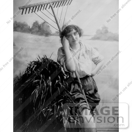 #11067 Picture of a Woman With a Rake by JVPD