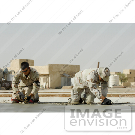 #11102 Picture of Soldiers Smoothing Cement by JVPD