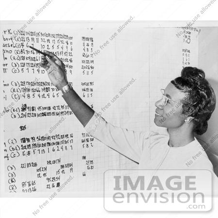 #11214 Picture of Shirley Chisholm Looking at Numbers on a Board by JVPD