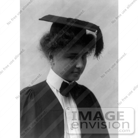 #11252 Picture of Helen Keller in Graduation Dress by JVPD