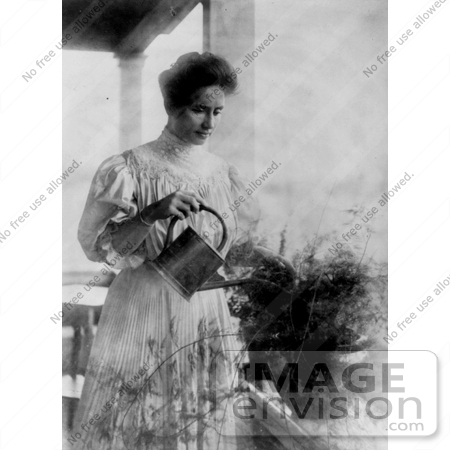 #11262 Picture of Helen Keller Watering a Plant by JVPD