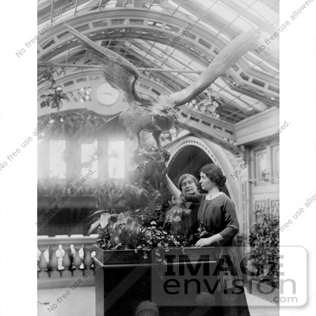 #11263 Picture of Anne Sullivan and Helen Keller Near a Statue by JVPD