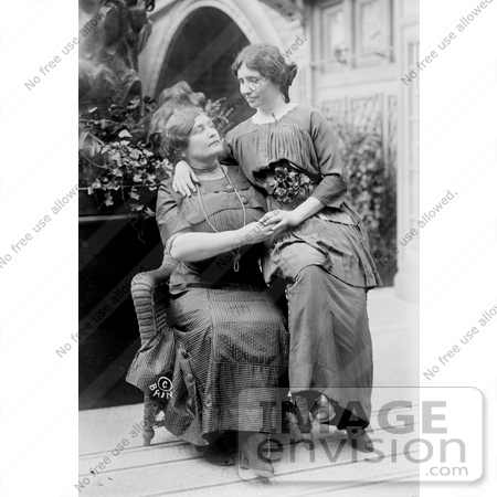 #11265 Picture of Anne Sullivan Macy and Helen Keller by JVPD