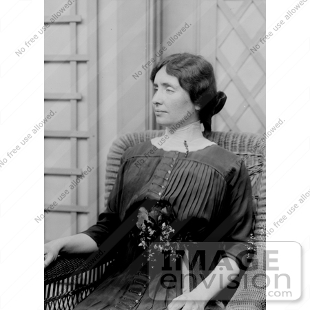 #11266 Picture of Helen Keller Sitting in a Chair by JVPD