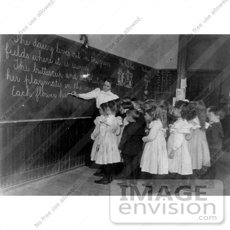 #11274 Picture of Students and Teacher at a Chalk Board by JVPD