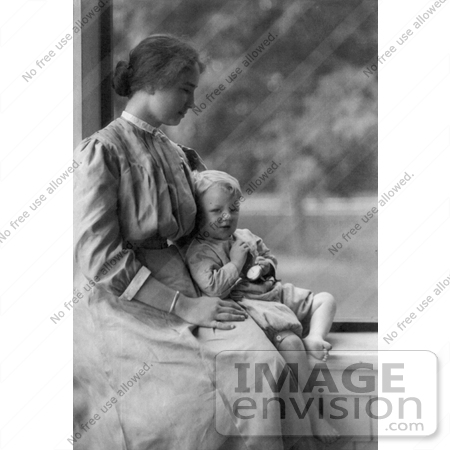 #11297 Picture of Helen Keller With a Little Boy by JVPD