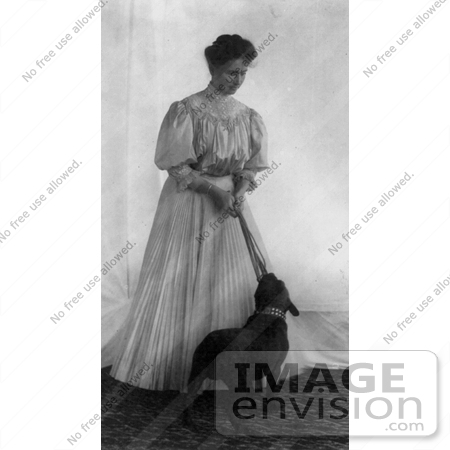 #11298 Picture of Helen Keller With a Boston Terrier by JVPD