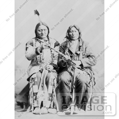#11341 Picture of Sitting Bull and One Bull by JVPD