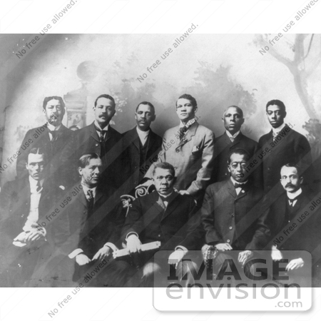 #11376 Picture of Booker T Washington With a Group of Men by JVPD