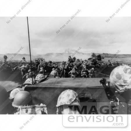 #11384 Picture of Marines at Iwo Jima, 1945 by JVPD