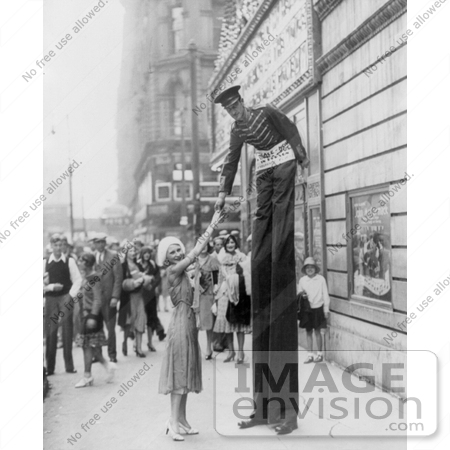 #11461 Picture of Ann Ludwig and Stilt Walker Harry M Hart by JVPD
