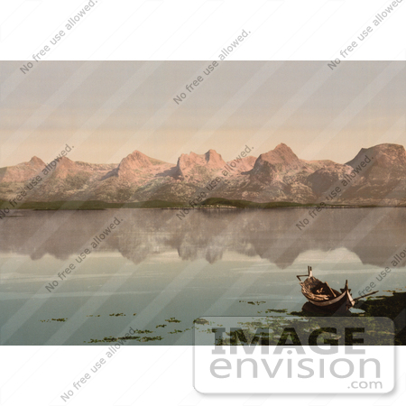 #11557 Picture of the Seven Sisters Mountains Reflecting in Norway by JVPD