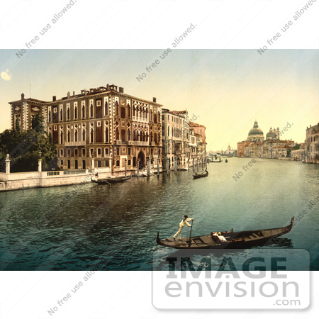 #11631 Picture of Gondolas on the Grand Canal, Venice, Italy by JVPD