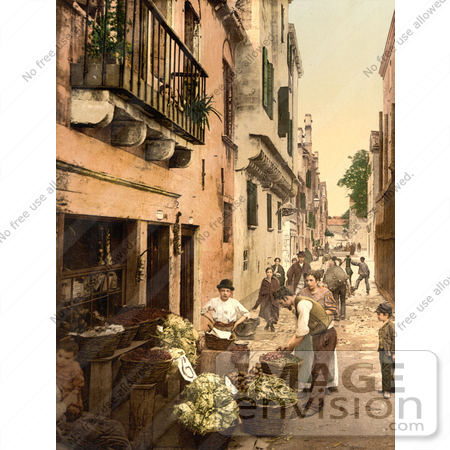 #11665 Picture of a Venetian Street Market by JVPD