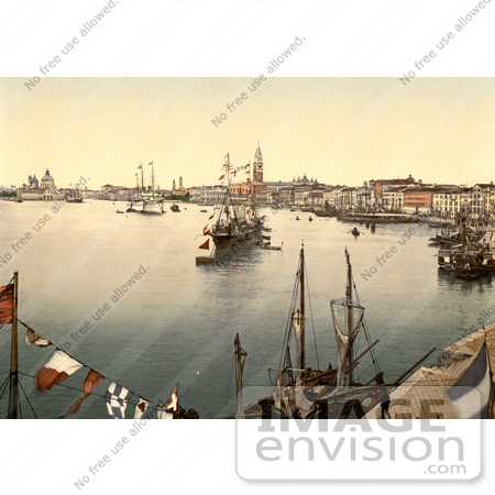 #11673 Picture of a Harbor in Venice by JVPD