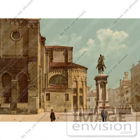 #11702 Picture of Santi Giovanni e Paolo Church and Statue by JVPD