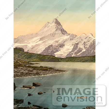 #11724 Picture of Bach Alps Lake and Schreckhorn by JVPD