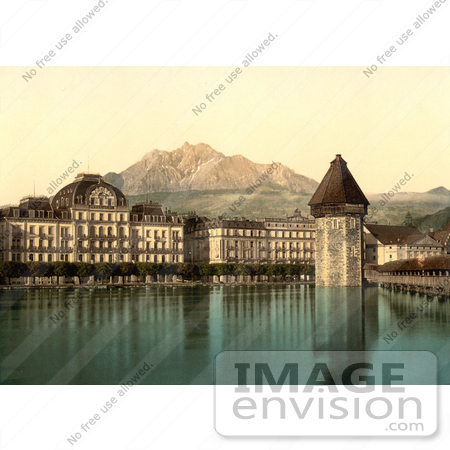 #11771 Picture of Kapellbrucke and Wasserturm in Switzerland by JVPD
