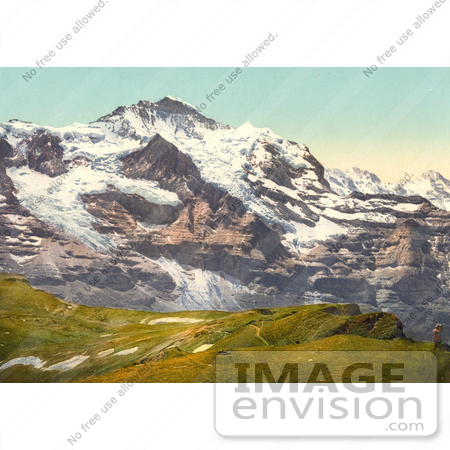 #11829 Picture of Jungfrau Mountain and Scheidegg Pass by JVPD