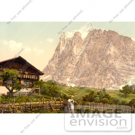 #11834 Picture of a House Near Wetterhorn Mountain by JVPD