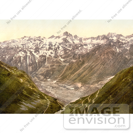 #11890 Picture of Furka Pass in the Swiss Alps, Switzerland by JVPD