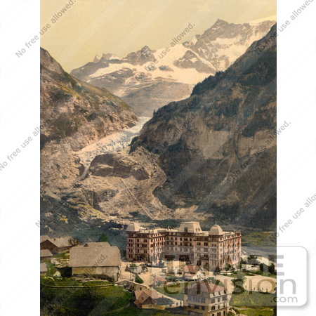 #11901 Picture of Bear Hotel and Eiger Glacier, Switzerland by JVPD