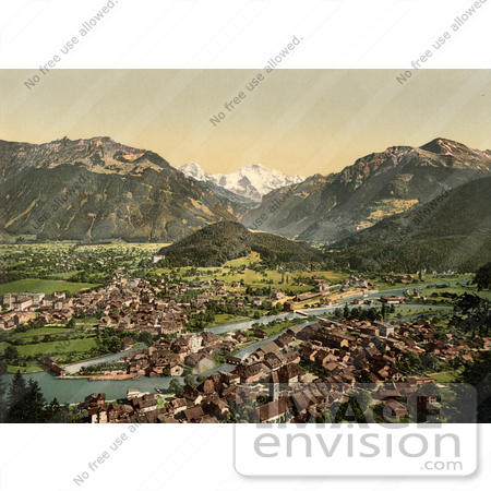 #11903 Picture of a View of Interlaken and the Aare River by JVPD