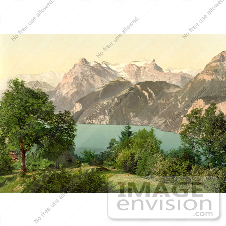 #11917 Picture of Mountains Near Lake Lucerne, Switzerland by JVPD