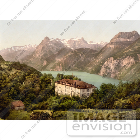 #11933 Picture of a Hotel Near Lake Lucerne, Switzerland by JVPD