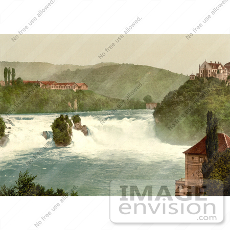 #11935 Picture of the Rhine Falls and Laufen Castle, Switzerland by JVPD
