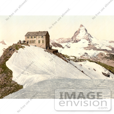 #11941 Picture of a Train Station Near Matterhorn Mountain, Switzerland by JVPD