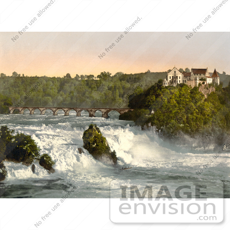 #11944 Picture of Rhine Falls and Laufen Castle in Switzerland by JVPD