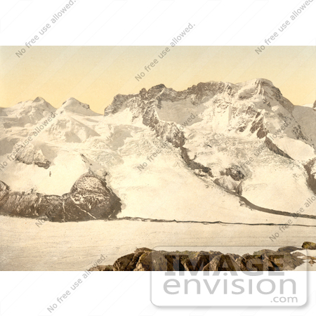 #11949 Picture of Castor, Pollux, and Breithorn Mountains, Switzerland by JVPD