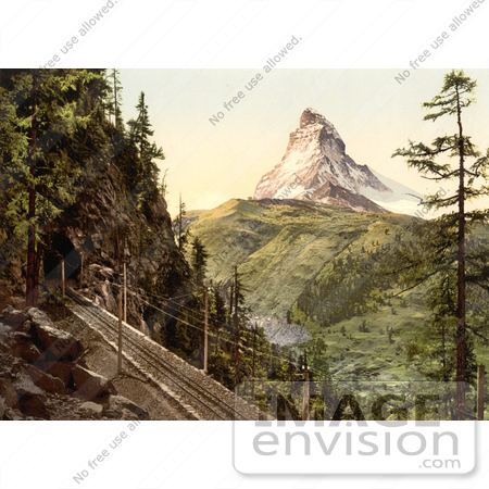 #11956 Picture of Gornergrat Railway Tunnel and Matterhorn, Switzerland by JVPD