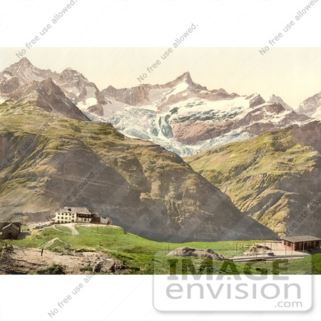 #11970 Picture of Riffelberg Hotel and Train Station, Valais by JVPD