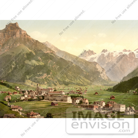 #11975 Picture of the Village in Engelberg Valley, Switzerland by JVPD