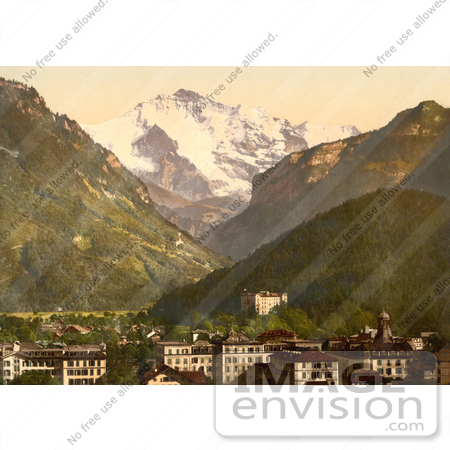 #12019 Picture of Jungfrau Mountain Over Interlaken Switzerland by JVPD