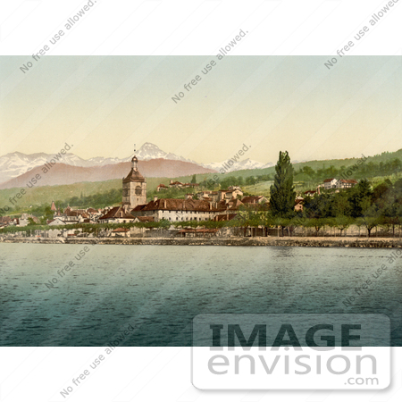 #12027 Picture of Evian Les Bains on Geneva Lake, Switzerland by JVPD