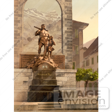 #12037 Picture of the William Tell Memorial in Altdorf, Switzerland by JVPD