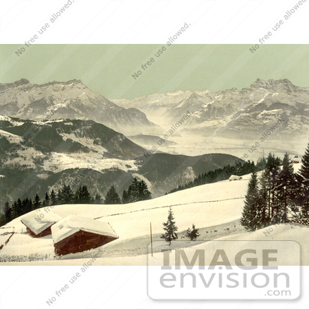 #12061 Picture of the Rhone Valley in Winter, Switzerland by JVPD