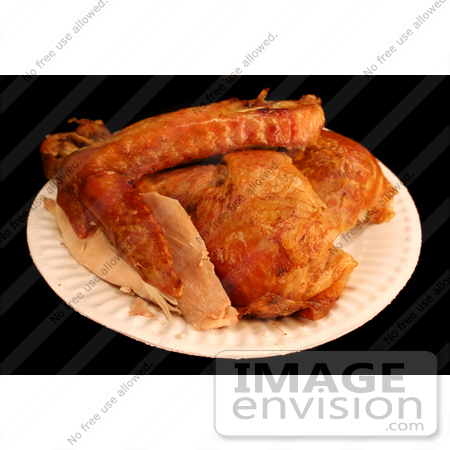 #1215 Photography of Turkey Drumstick, Wing, White Meat, and Dark Meat on a Plate by Kenny Adams