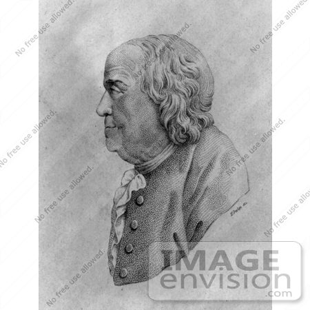 #12283 Picture of Benjamin Franklin in Profile by JVPD