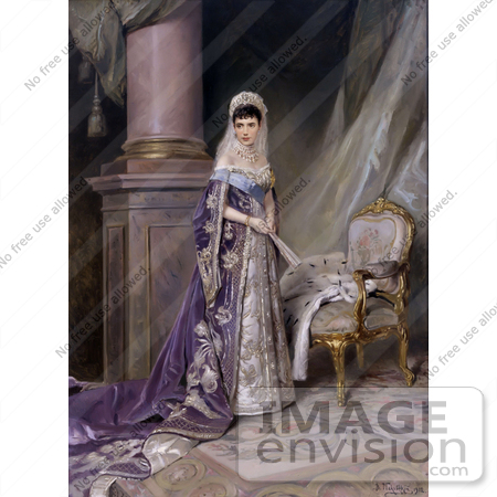 #1233 Stock Photo of a Painting of Maria Feodorovna of Glucksburg 1912 by JVPD