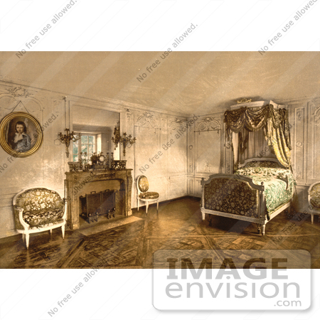#12367 Picture of the Bedroom of Marie Antoinette at Petit Trianon by JVPD